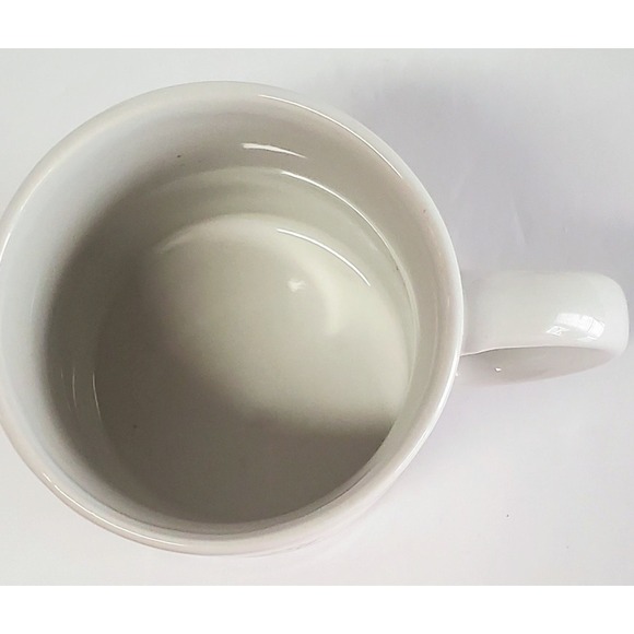 Ford Motor Coffee Mug Retro White/Red Stripe w/ Black Ford Emblem & Logos - Picture 8 of 9